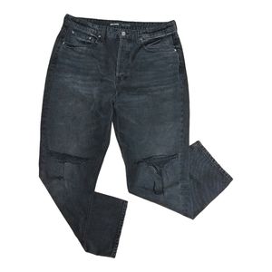 GRLFRND The Karolina High Rise Straight Crop Jeans Size 32 Destroy